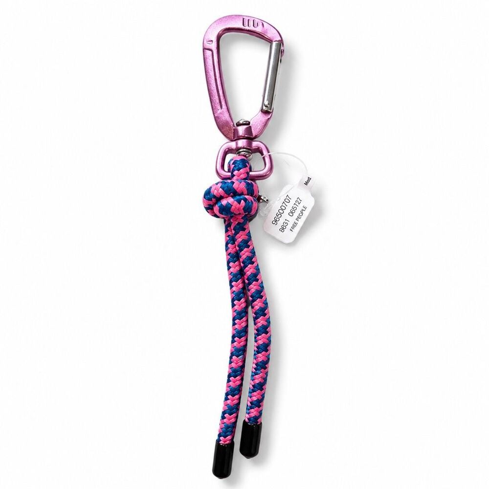 Free People She’s Electric Keyring Winterberry Paracord Carabiner NWT Accessory